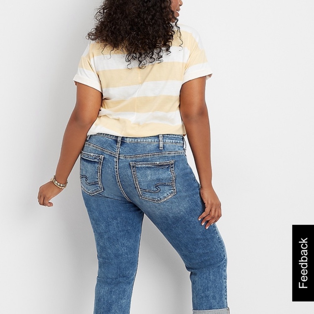 New Size 22 Silver Jeans Co. Elyse Capri